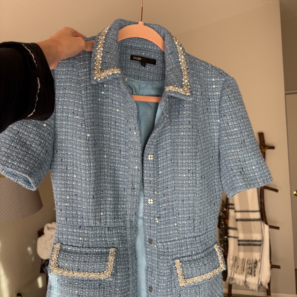 Maje Light Blue dress revolve